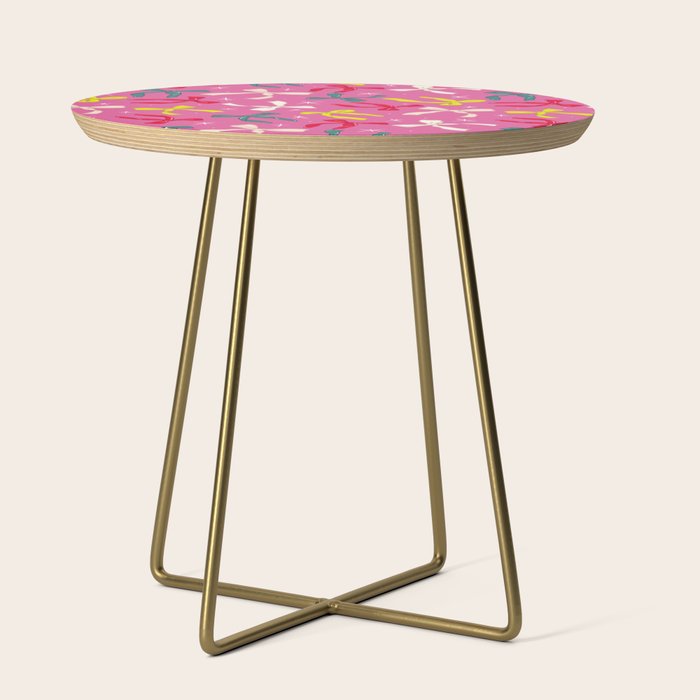 Festive Bows on Pink Background Side Table Gallery Image 1