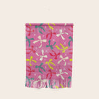 Festive Bows on Pink Background Wall Hanging Gallery Image 1