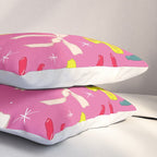 Festive Bows on Pink Background Pillow Sham Gallery Image 3