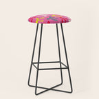 Festive Bows on Pink Background Stool Gallery Image 1