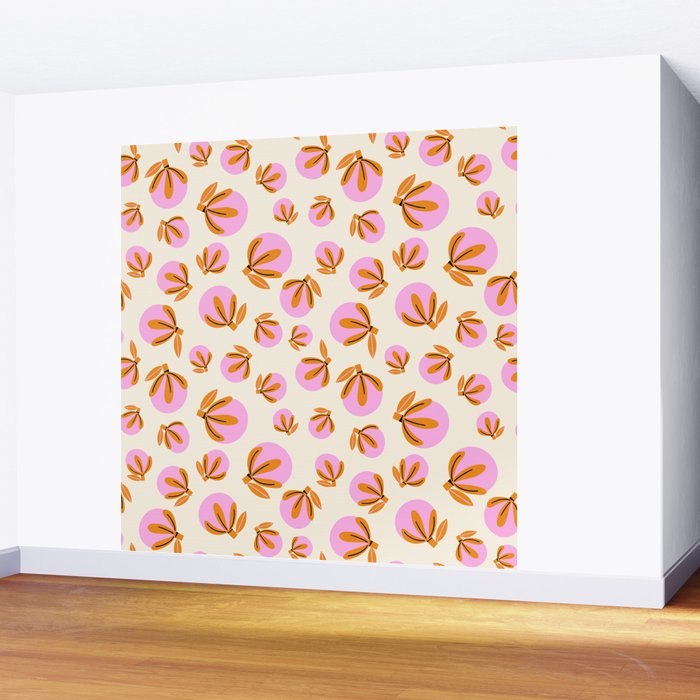Happy Blooms Pattern Wall Mural Gallery Image 2
