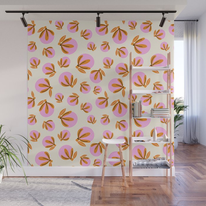 Happy Blooms Pattern Wall Mural Gallery Image 1