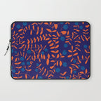 Block print berries blue Laptop Sleeve Gallery Image 1