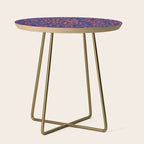 Block print berries blue Side Table Gallery Image 1