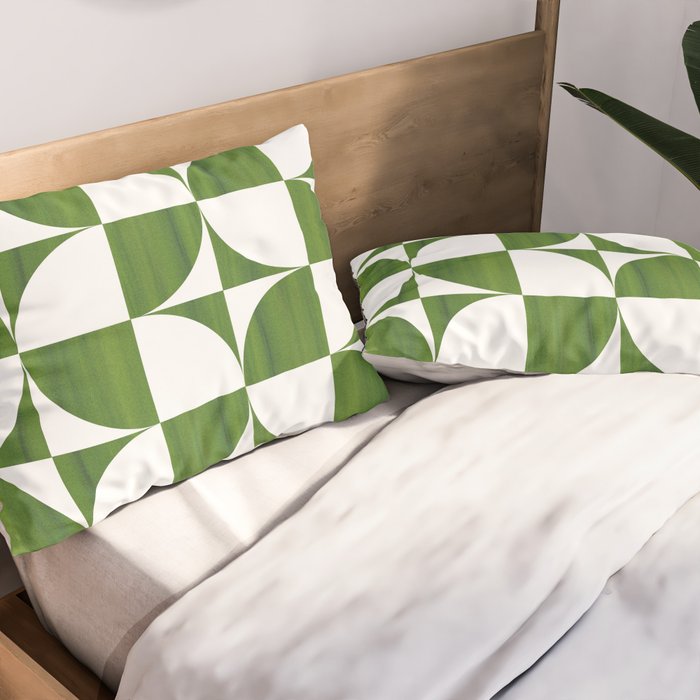 Quadrants (Matcha Green) Pillow Sham Gallery Image 2