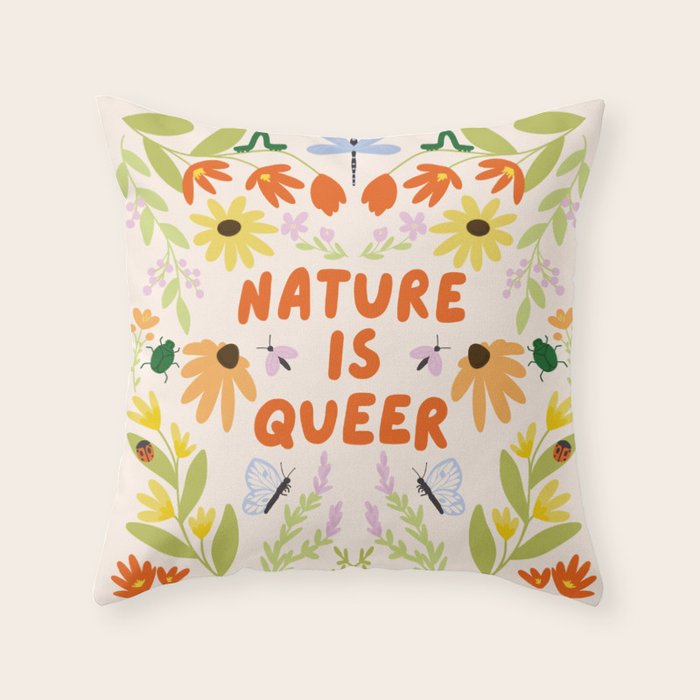 Nature Is Queer Throw Pillow Gallery Image 6