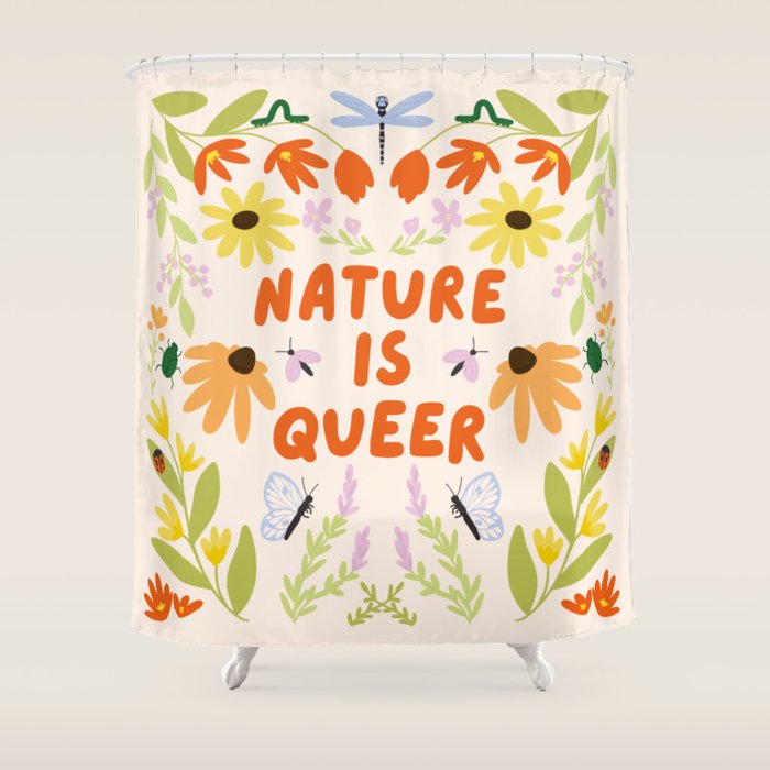 Nature Is Queer Shower Curtain Gallery Image 1