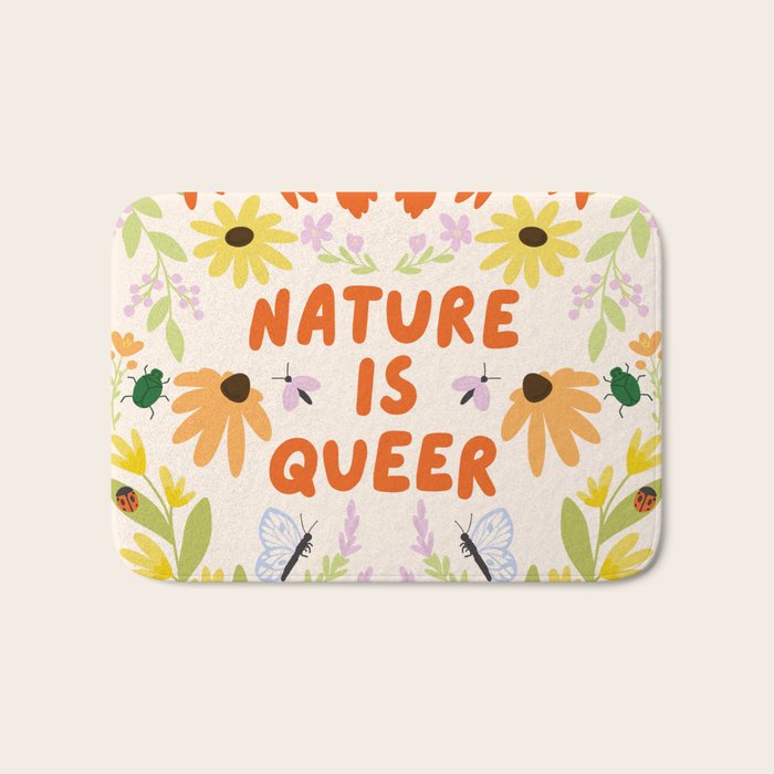 Nature Is Queer Bath Mat Gallery Image 1