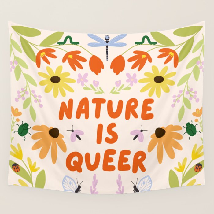 Nature Is Queer Wall Tapestry Gallery Image 1