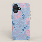 Coastal Oysters on the Beach in Sea Blue & Lavender iPhone Case Gallery Image 1