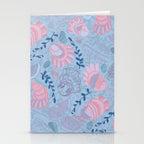 Coastal Oysters on the Beach in Sea Blue & Lavender Stationery Card Gallery Image 2