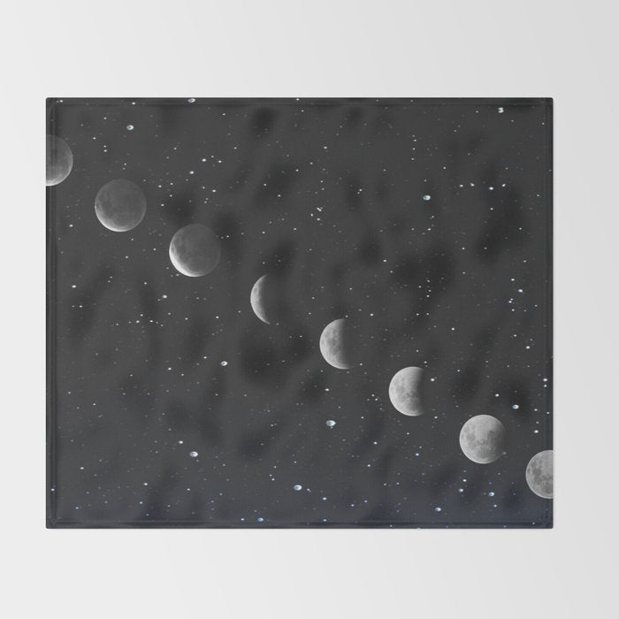 Phases of the Moon Throw Blanket Gallery Image 2