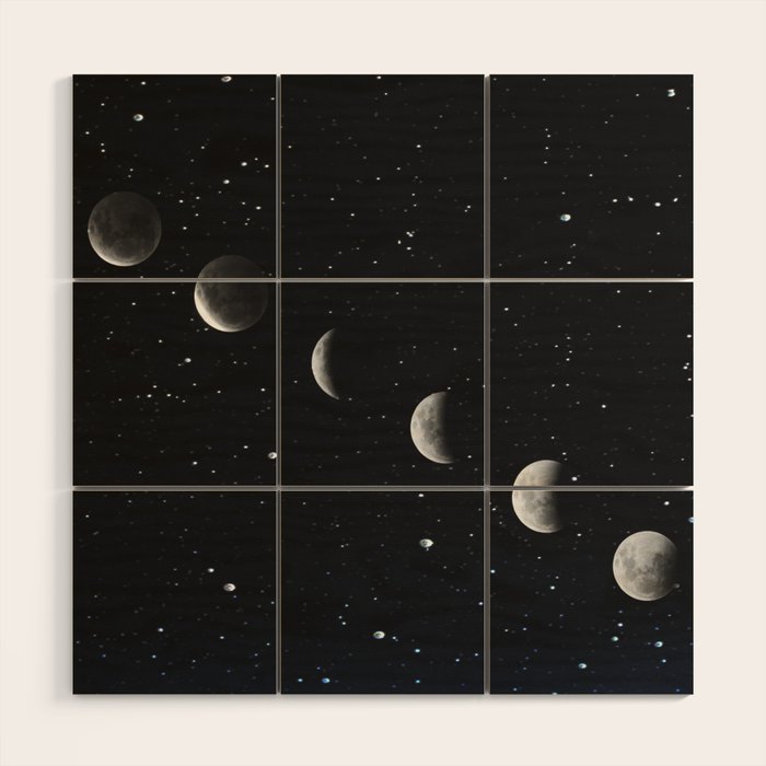 Phases of the Moon Wood Wall Art Gallery Image 1
