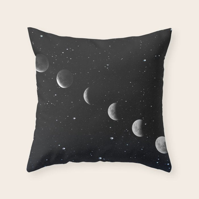 Phases of the Moon Throw Pillow Gallery Image 1