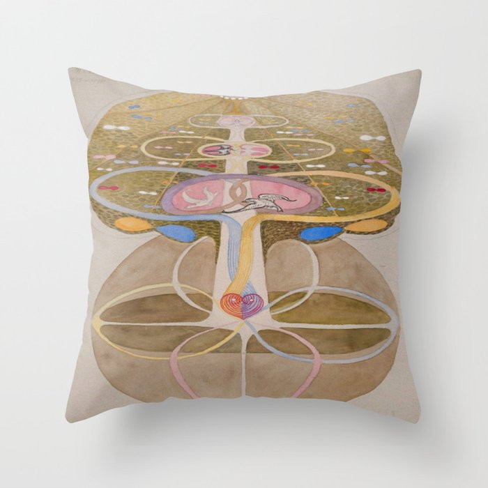 Hilma af Klint The Tree Of Knowledge No . 1 ,A ( 1913) Throw Pillow Gallery Image 6