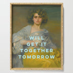Will Get It Together Tomorrow - Motivational Wall Art, Typography Serving Tray Gallery Image 1