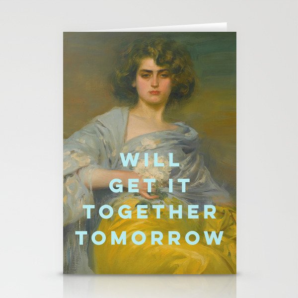Will Get It Together Tomorrow - Motivational Wall Art, Typography Stationery Card Gallery Image 1