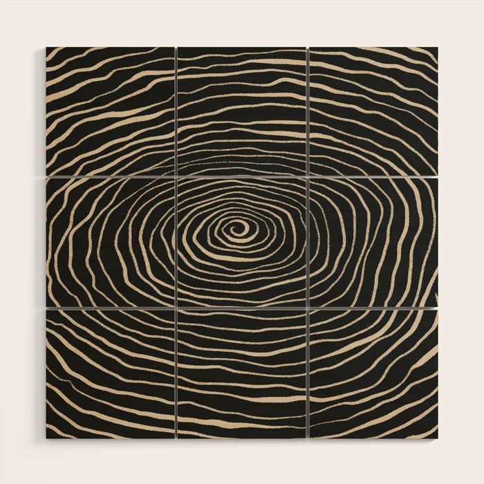 Strokes 07: Nero Black Edition  Wood Wall Art Gallery Image 1