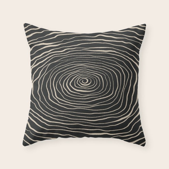 Strokes 07: Nero Black Edition  Throw Pillow Gallery Image 1