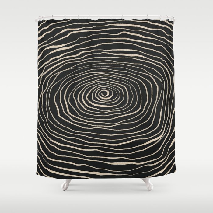 Strokes 07: Nero Black Edition  Shower Curtain Gallery Image 1