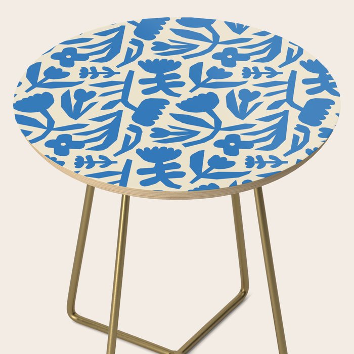 Blue flower nature art pattern Side Table Gallery Image 2