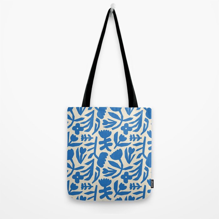 Blue flower nature art pattern Tote Bag Gallery Image 2