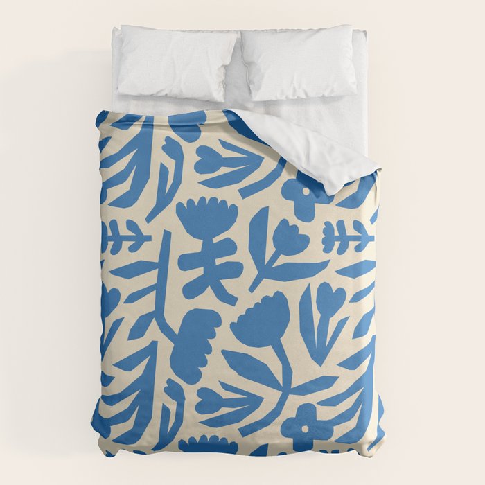 Blue flower nature art pattern Duvet Cover Gallery Image 6
