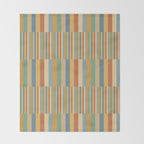 Mixed Stripes Pattern XV Vintage Summer Throw Blanket Gallery Image 2