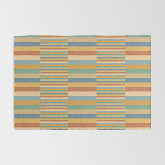 Mixed Stripes Pattern XV Vintage Summer Rug Gallery Image 2