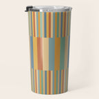 Mixed Stripes Pattern XV Vintage Summer Travel Mug Gallery Image 3