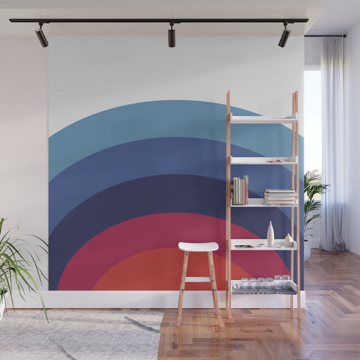 Retro Sunset Wave Vibes Wall Mural Gallery Image 1