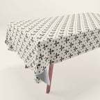 Classic Monochrome Leaf Motif Tablecloth Gallery Image 1