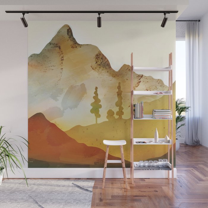 Morning by the mountain stream Wall Mural Gallery Image 1