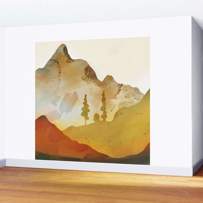 Morning by the mountain stream Wall Mural Gallery Image 2