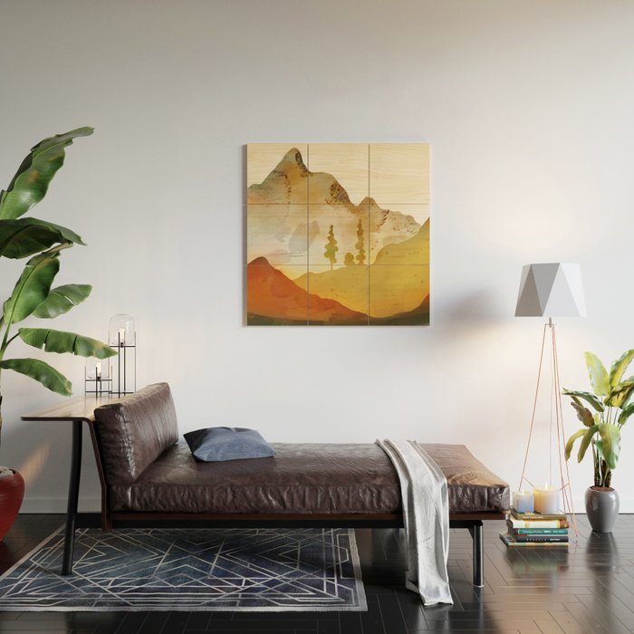 Morning by the mountain stream Wood Wall Art Gallery Image 2