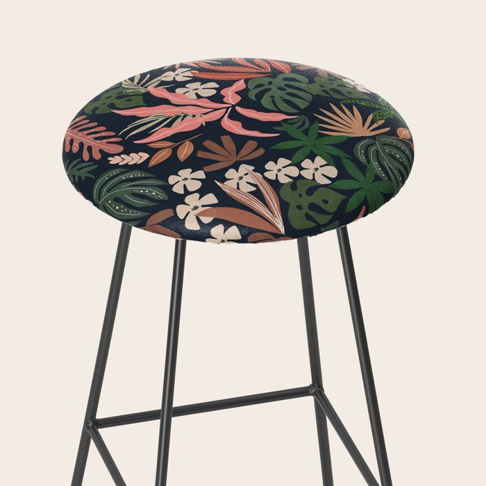 Dark Bohemian Tropical Charm Stool Gallery Image 2