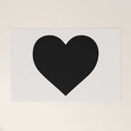 Black Heart Welcome Mat Gallery Image 1