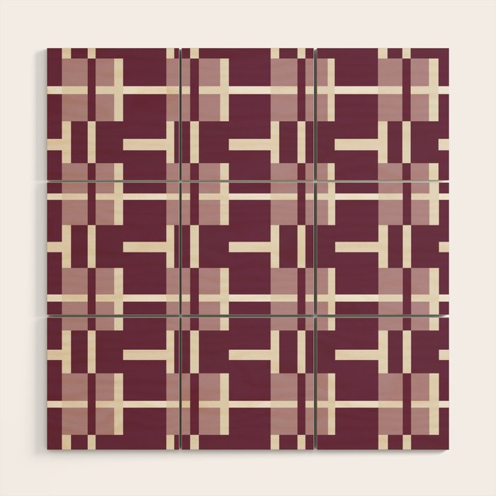 Vintage Geometric Harmony Wood Wall Art Gallery Image 1