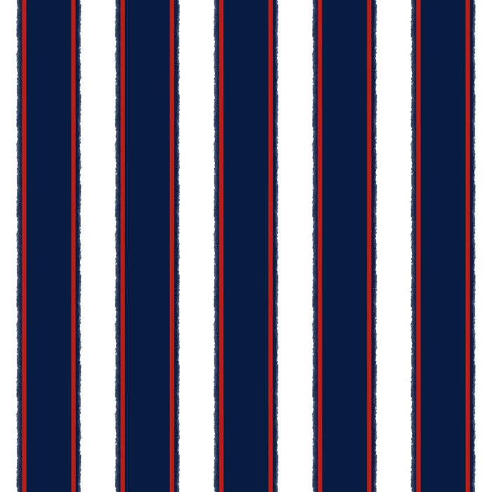 Nautical Navy Blue Red White Rough Stripes Vertical Pattern Coffee Mug Gallery Image 2