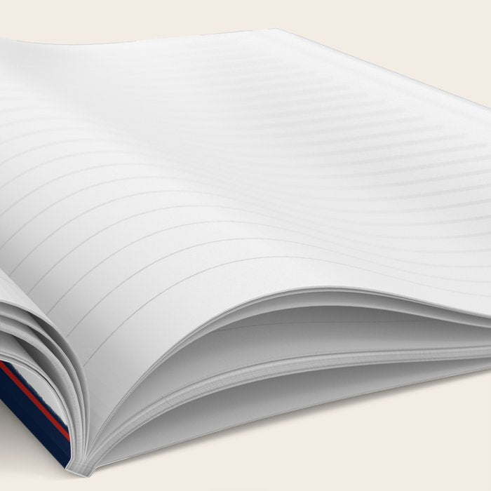 Nautical Navy Blue Red White Rough Stripes Vertical Pattern Notebook Gallery Image 2