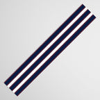 Nautical Navy Blue Red White Rough Stripes Vertical Pattern Table Runner Gallery Image 3