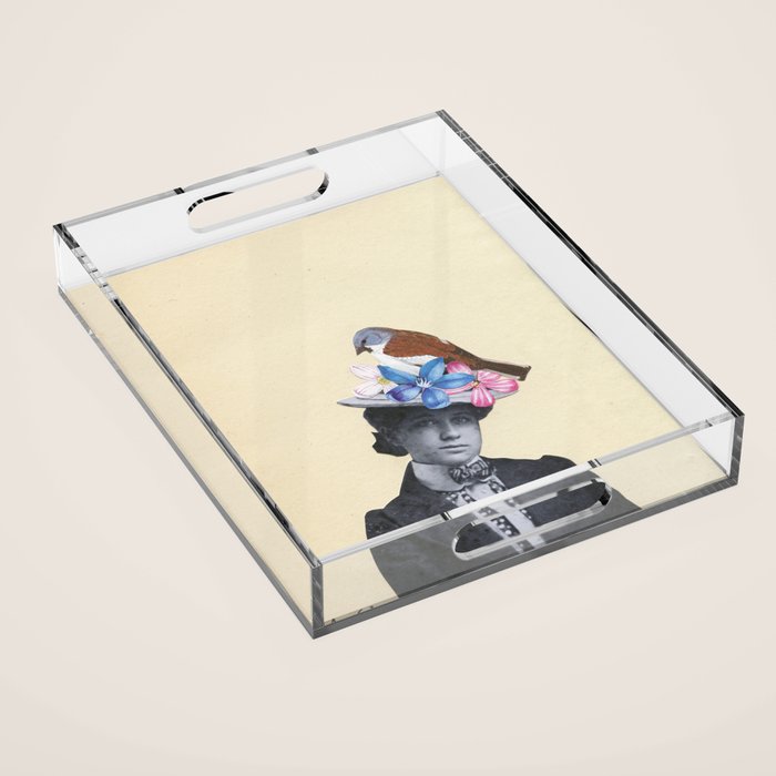 Snow Finch Acrylic Tray Gallery Image 1