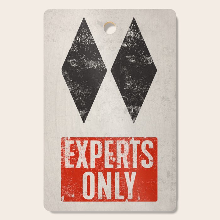 Experts Only Ski Double Black Diamond Cutting Board Gallery Image 1