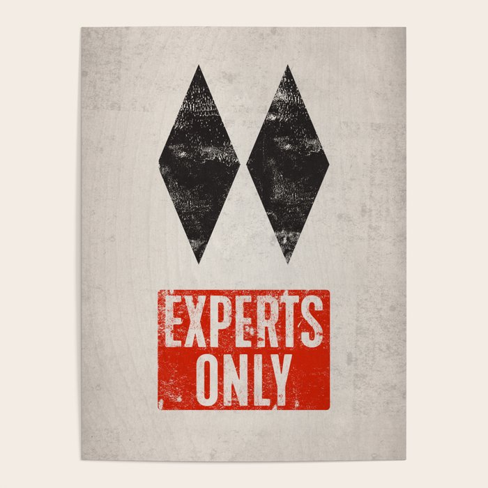 Experts Only Ski Double Black Diamond Poster Gallery Image 4