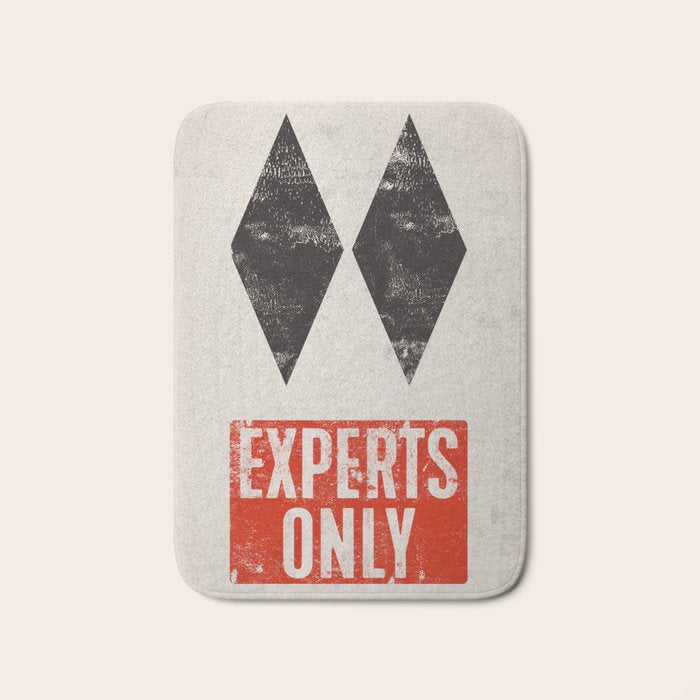 Experts Only Ski Double Black Diamond Bath Mat Gallery Image 1