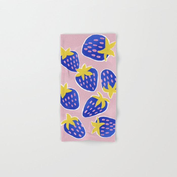 Blue Strawberries Bath Towel Gallery Image 1