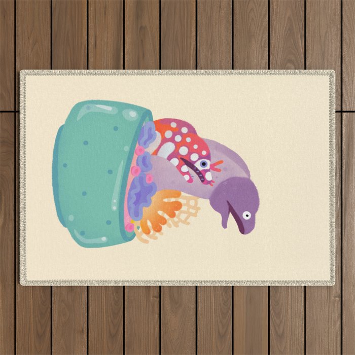 Eel flower pot Outdoor Rug Gallery Image 1