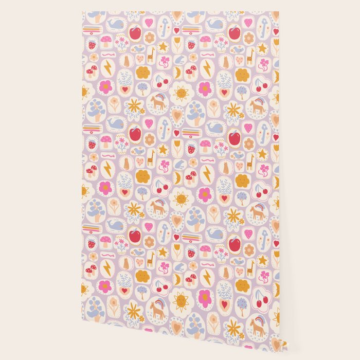 Little treasures, fun hand drawn pattern Wallpaper Gallery Image 2
