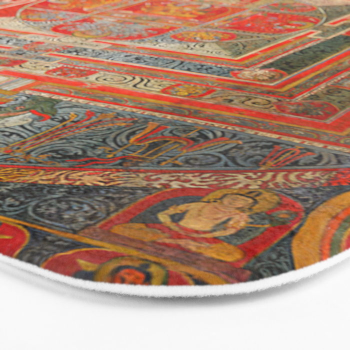 Tibetan Buddhist Mandala Manjuvajra 43 Deities Bath Mat Gallery Image 3