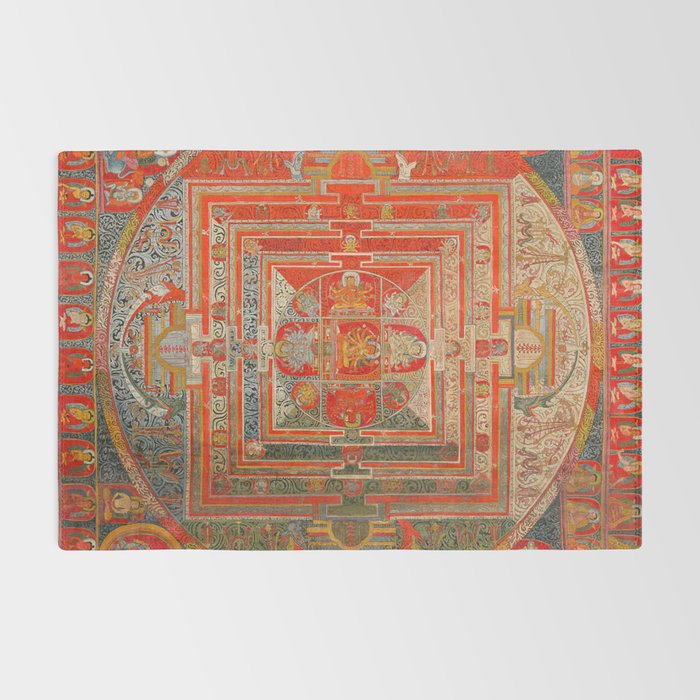 Tibetan Buddhist Mandala Manjuvajra 43 Deities Rug Gallery Image 2